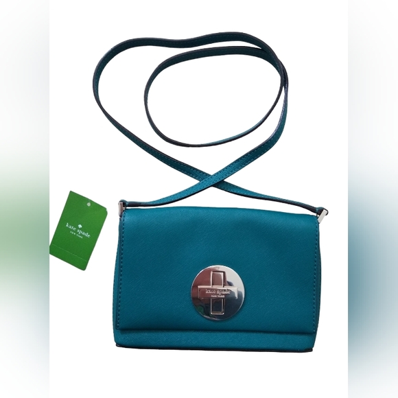 🔥SOLD 🔥 Kate Spade Sally Teal Small Crossbody Purse - Picture 4 of 4